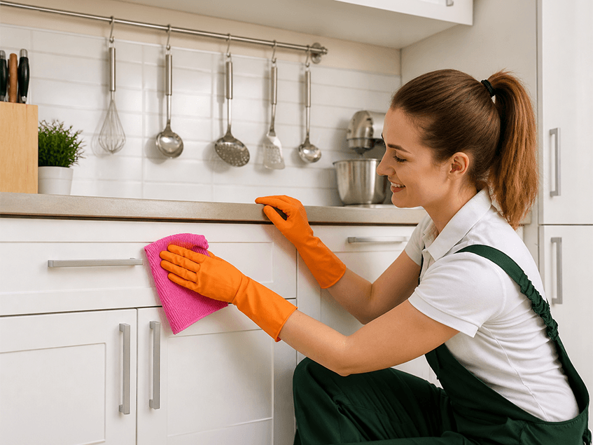 Safe cleaning solutions for cabinets